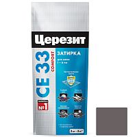 Затирка цементная для узких швов Ceresit СЕ33 Comfort Графит 2 кг