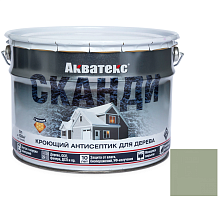 Антисептик акриловый кроющий для дерева Акватекс Сканди полуматовый Фьорд 9 л