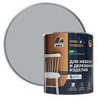 Эмаль для мебели и деревянных изделий Dufa акриловая матовая светло-серая 2 л