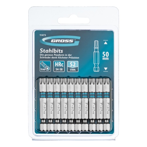 Бита Torx 40 х 50, сталь S2, 10 шт. Gross фото 6