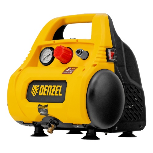 Компрессор воздушный безмасляный РС 1/6-180,1, 1 кВт, 180 л/мин, 6 л Denzel фото 30