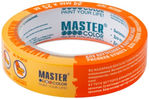 Лента малярная Master Color 30-6122 золотистая 24 мм 25 м фото 3