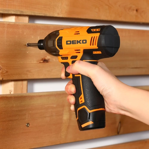Винтоверт аккумуляторный ударный DEKO DKIS12FU-Li, 12В, 1x2.0Ач 085-1110 фото 6