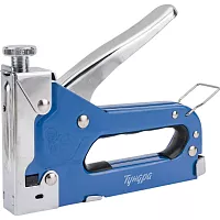 Мебельный степлер ТУНДРА регулируемый, металлический корпус, тип скоб 53, 4 - 14 мм 1018497