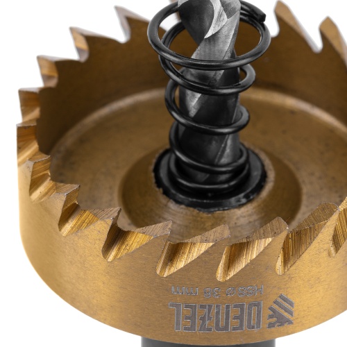 Коронка по металлу HSS, 38 мм, нитридтитановое покрытие Denzel фото 4