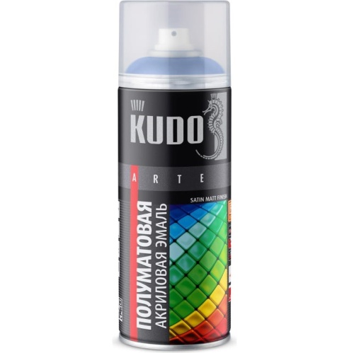 Эмаль аэрозольная универсальная Kudo KU-0A5002 Satin Ral 5002 синяя 520 мл