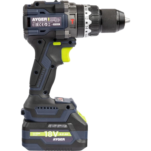 Аккумуляторный бесщеточный ударный шуруповерт AYGER AP20BL4-160 фото 4 Аккумуляторный бесщеточный ударный шуруповерт AYGER AP20BL4-160 фото 4