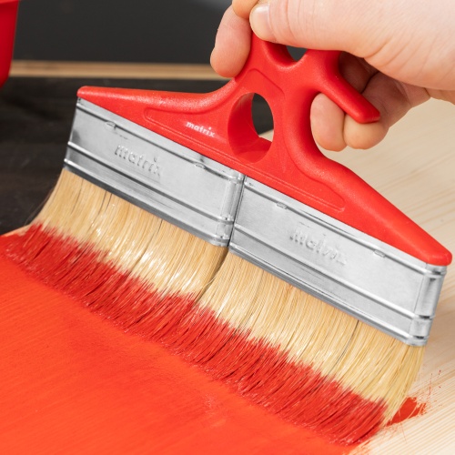 Кисть флейцевая для лаков, 200 x 12, натуральная щетина, пластиковая ручка Color line Matrix фото 8