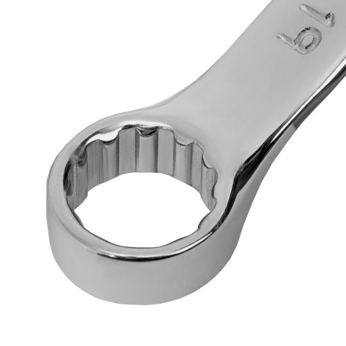 Ключ комбинированный, 19 мм, CrV, матовый хром Matrix фото 4