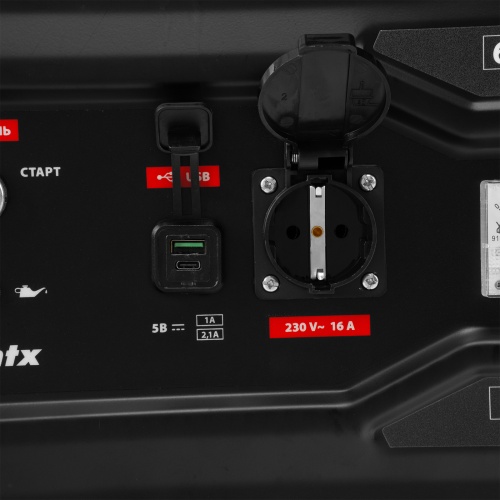 Генератор бензиновый RS-7000E, 6 кВт, 230В, электростартер MTX фото 30
