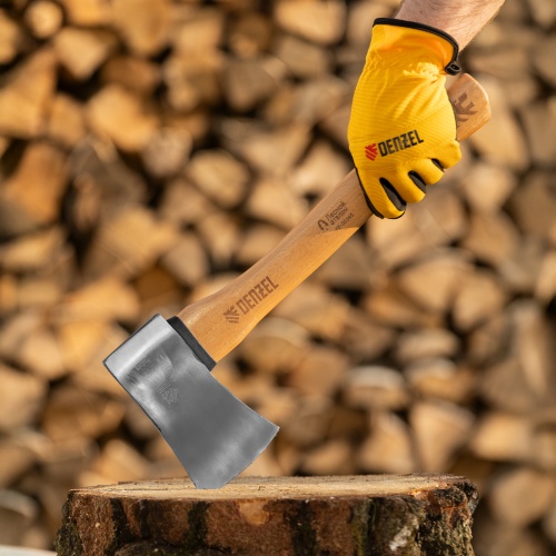 Топор кованый, 1130 г, американский тип, буковая рукоятка, 430мм, EFP Denzel фото 11