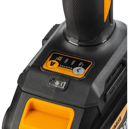 Гайковерт ударный аккумуляторный RUNTEC PRO 1/2, 20В, 2*4Ач, 500Нм RT-IW500 фото 6