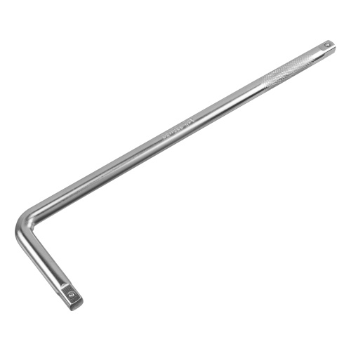 Вороток Г-образный, 375*100 мм, квадрат 1/2", CrV, матовый хром Denzel Вороток Г-образный, 375*100 мм, квадрат 1/2", CrV, матовый хром Denzel