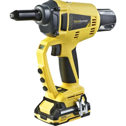 Пистолет заклепочный Hanskonner аккумуляторный 18ВS (2.4, 3.2, 4.0, 4.8 мм), 2х2Ач, ЗУ HRG18PRO
