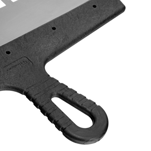 Шпатель из нержавеющей стали, 350 мм, зуб 10 х 10 мм, пластмассовая ручка Сибртех фото 4 Шпатель из нержавеющей стали, 350 мм, зуб 10 х 10 мм, пластмассовая ручка Сибртех фото 4