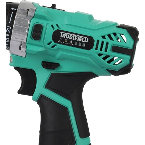 Дрель аккумуляторная TRUSTFIELD 12В, 20Нм, БЗП 10мм, 2 ск., 0-350/0-1350об/мин, 2 акб 1.5Ач,ЗУ ETCD-12.2.1 фото 4 Дрель аккумуляторная TRUSTFIELD 12В, 20Нм, БЗП 10мм, 2 ск., 0-350/0-1350об/мин, 2 акб 1.5Ач,ЗУ ETCD-12.2.1 фото 4