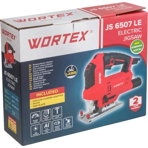 Электрический лобзик WORTEX JS 6507 LE в коробке, 650 Вт, 500-3000 ход/мин, пропил до 65 мм 1333579 фото 11