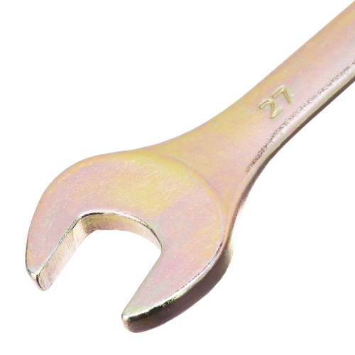 Ключ комбинированный, 27 мм, желтый цинк Сибртех фото 3