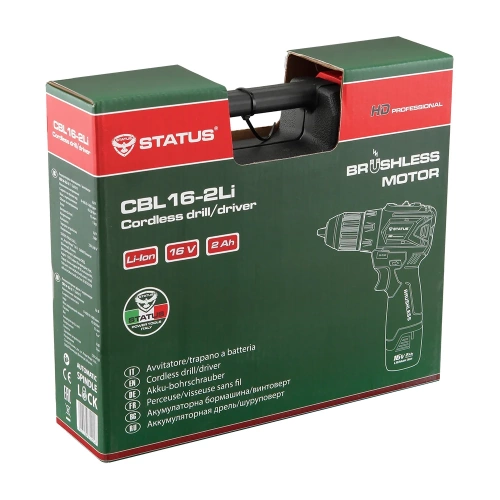 Бесщеточная дрель-шуруповерт STATUS CBL 16-2Li 07126001 фото 11 Бесщеточная дрель-шуруповерт STATUS CBL 16-2Li 07126001 фото 11