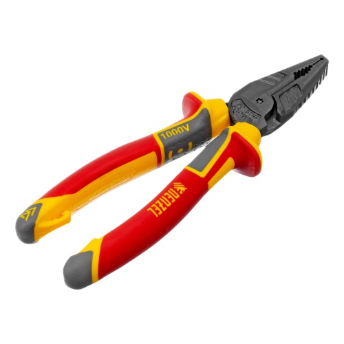 Плоскогубцы комбинированные, диэлектрические трехкомпонентные рукоятки до 1000 В, 180 мм Denzel фото 2