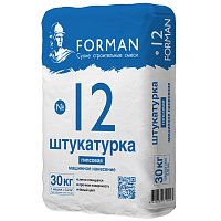 Штукатурка гипсовая Forman 12 белая для машинного нанесения без шпатлевания 5-20 мм 30 кг