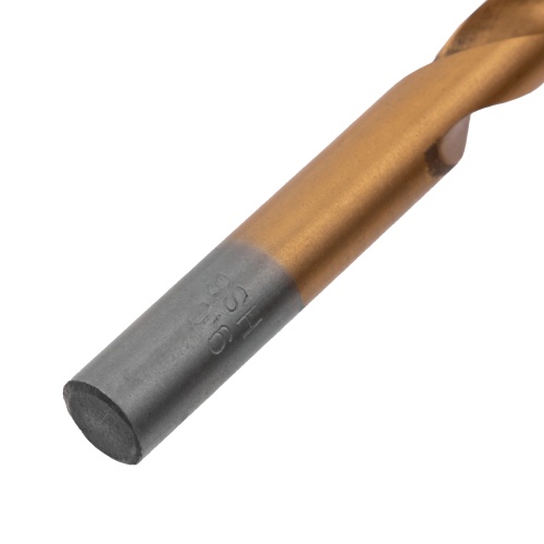 Сверло по металлу, 9 мм, HSS, нитридтитановое покрытие, цилиндрический хвостовик Matrix фото 4