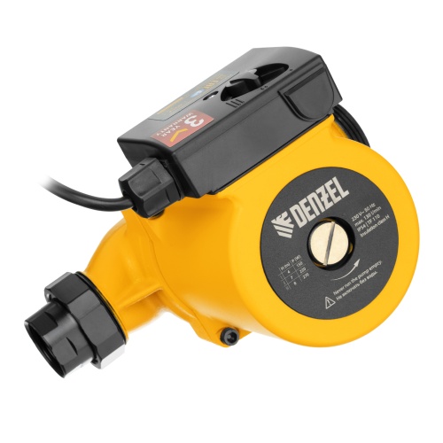 Циркуляционный насос CP25-8, напор 8 м, 130 л/мин, 1 м кабель, монт. длина 180 мм Denzel фото 2