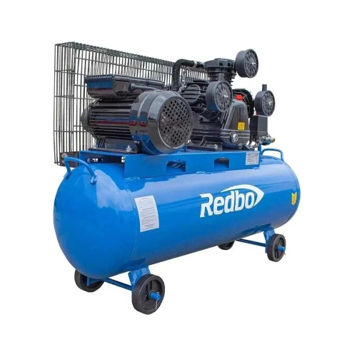 Компрессор масляный ременной Redbo ACO-100/2400B (2.4кВт, 380л/мин, 100л, 3 цилиндра, ремень) 39785 фото 4