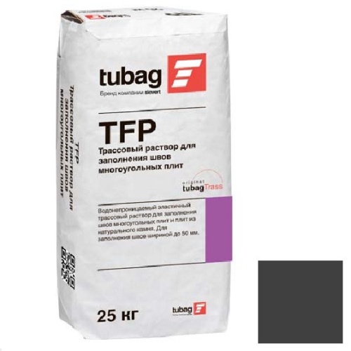 Раствор трассовый для заполнения швов Tubag для многоугольных плит антрацит 25 кг