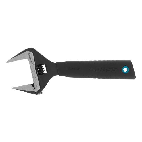 Ключ разводной, 150 мм, CrV, тонкие губки, защитные насадки Gross фото 3