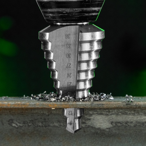 Сверло ступенчатое по металлу, 9-12-15-18-21-24-27-30-33-36 мм, 4241 Сибртех фото 10