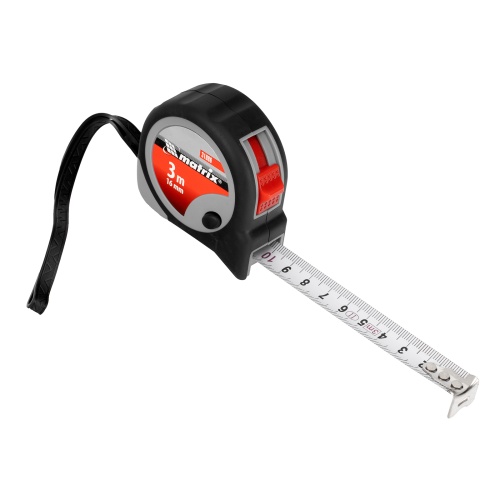 Рулетка Continuous fixation,3 м х 16 мм,двухкомпонентный корпус,плавная фиксация Matrix фото 3