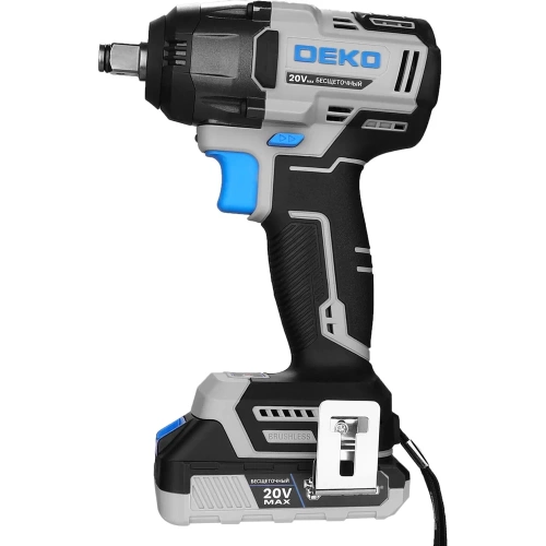 Гайковерт аккумуляторный бесщеточный DEKO DKIS, 20В, 1х3.0Ач, 400Нм 085-1067 фото 6