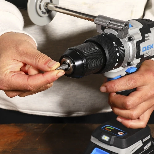 Дрель-шуруповерт аккумуляторная ударная бесщеточная DEKO DKCID20 PRO, 20В, без АКБ и з/у 063-4457 фото 9 Дрель-шуруповерт аккумуляторная ударная бесщеточная DEKO DKCID20 PRO, 20В, без АКБ и з/у 063-4457 фото 9