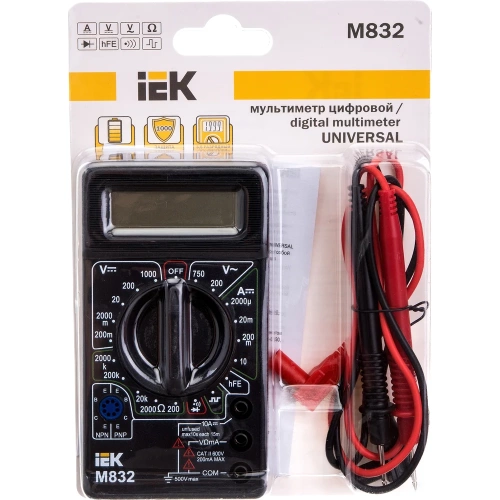 Цифровой мультиметр IEK Universal M832 7327705 TMD-2S-832 фото 8 Цифровой мультиметр IEK Universal M832 7327705 TMD-2S-832 фото 8