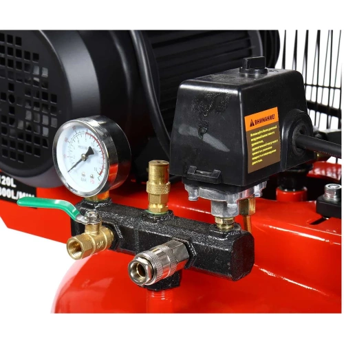 Компрессор вертикальный поршневой с ременным приводом GTE 220В, ресив. 120л, 300л/мин GTE-MR4B120300B фото 7 Компрессор вертикальный поршневой с ременным приводом GTE 220В, ресив. 120л, 300л/мин GTE-MR4B120300B фото 7