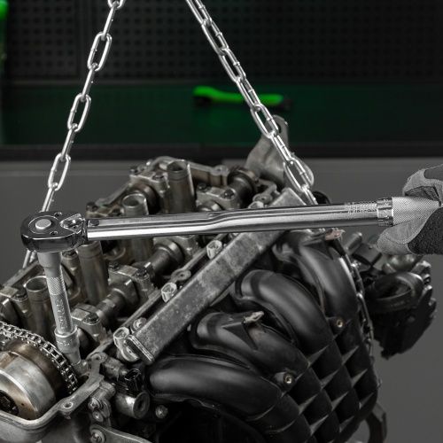 Ключ динамометрический, 28-210 Нм, 1/2, CrV, хромированный, быстрый сброс Stels фото 12