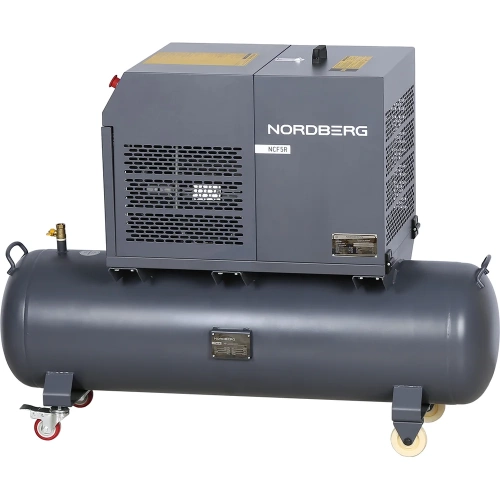 Компрессор винтовой NORDBERG 4 кВт, 10 бар, 450 л/мин, ресивер 180 л, IP54 NCF5R фото 4