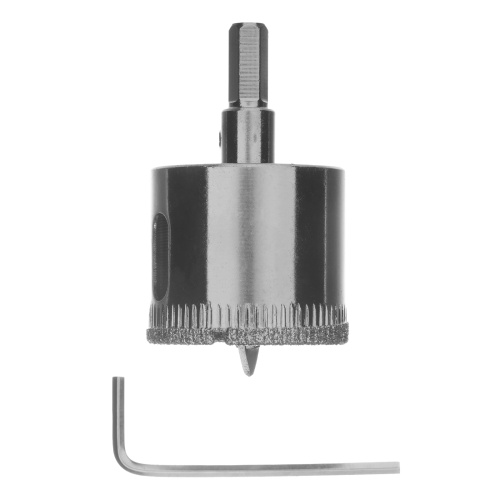 Сверло по керамической плитке и стеклу, 35 х 55 мм, шестигранный хвостовик, с центрующим сверлом Сибртех фото 3