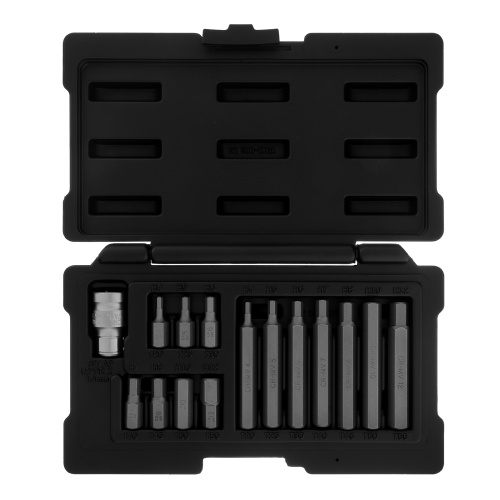 Набор бит HEX, шестигранный хвостовик 1/2'', CrV, 10 мм, 15 предметов Stels фото 2