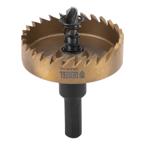 Коронка по металлу HSS, 50 мм, нитридтитановое покрытие Denzel фото 4