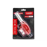 Горелка газовая СИЛАЧ ГП-9005 пьезо, с цанговым захватом, сопло 20мм, 17х6,5х5 см 025592