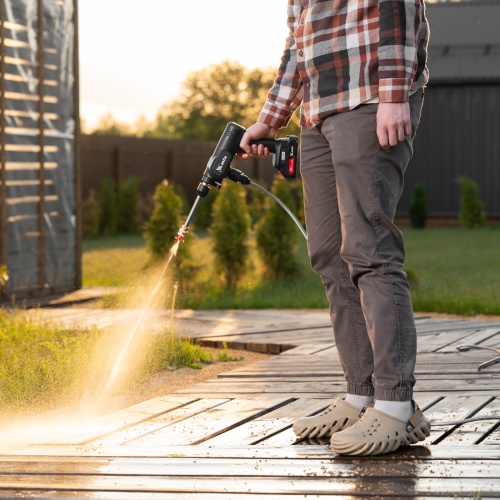 Моечная машина высокого давления аккумуляторная А-21-02, 40 бар, 4 л/мин, Li-ion 21 В, 2 акк. MTX фото 36