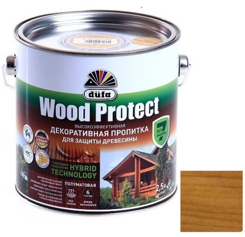 Пропитка для древесины Dufa Wood Protect Дуб 2,5 л