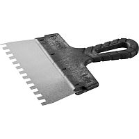 Шпатель фасадный Зубр Мастер 10078-20-08 с пластиковой ручкой и зубьями 8х8 мм 200 мм