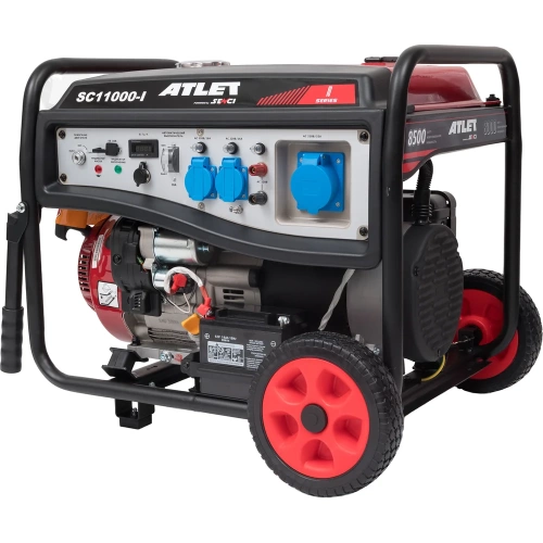 Бензиновый генератор ATLET (8,5 кВт ручной и электростартер, колеса и ручки) SC11000-I фото 5