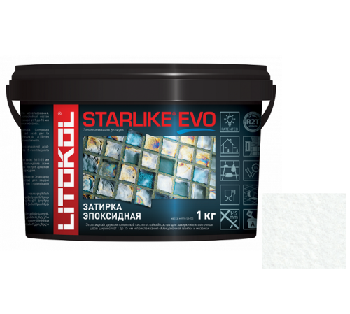 Затирка эпоксидная для швов Litokol Starlike Evo S.100 Bianco Assoluto 1 кг
