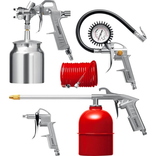 Набор пневмоинструмента Stayer Orion-5S 06487-H5_z01 универсальный с нижним бачком 5 предметов