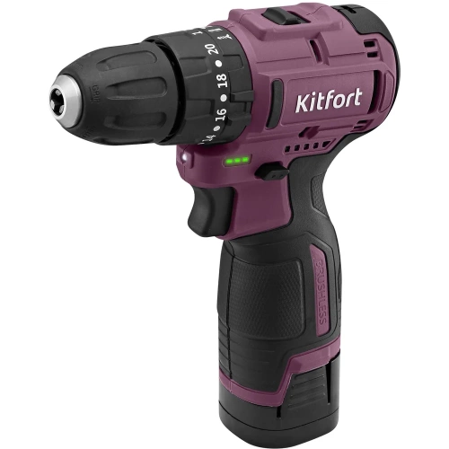 Аккумуляторная ударная дрель-шуруповерт KITFORT КТ-6505