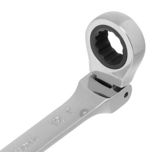 Ключ комбинированный трещоточный, 12 мм, CrV, шарнирный, зеркальный хром Matrix Professional фото 5 Ключ комбинированный трещоточный, 12 мм, CrV, шарнирный, зеркальный хром Matrix Professional фото 5